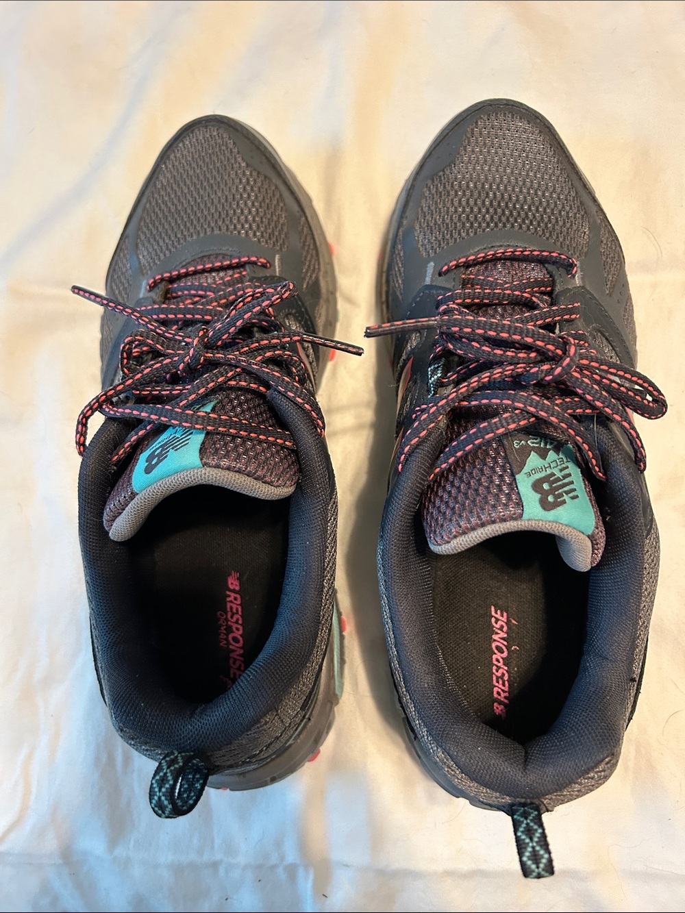 New Balance Techride 412 v3 Women's Gray Running Sneakers with Teal Accents